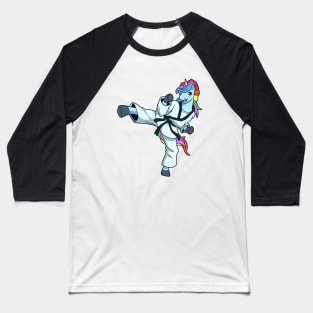 Cartoon unicorn makes Tang Soo Do Baseball T-Shirt